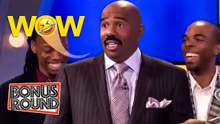 Funny Answers amp Moments On Family Feud With Steve Harvey [upl. by Sukul567]