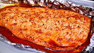 Foil Baked Honey Garlic Salmon Recipe  Easy Baked Salmon [upl. by Curnin]