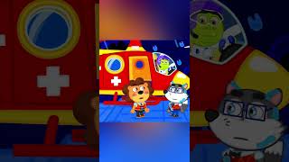 LionET  Flood rescue by helicopter  Cartoon for Kids [upl. by Ranjiv]