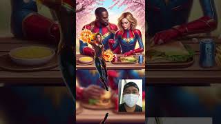 Wait for it  all Marvel  DC superhero Lunch under blossom tree marvel dc shorts video [upl. by Tasha92]