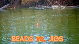 Steelhead BOBBER DOWN COMPETITION  Beads vs Jigs Winter Steelhead Float Fishing [upl. by Hanahsuar]