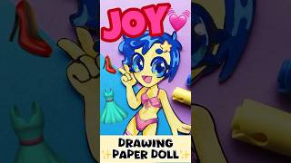 INSIDE OUT  💕JOY💕≧ヮ≦ making pApeR dOlL ARTY PIE🥧 anime crafts handmade artchallenge japan [upl. by Fenn476]