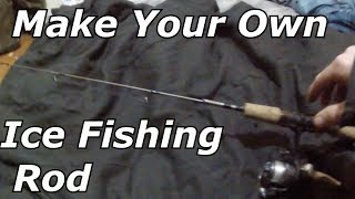 DIY Homemade ICE Fishing RodMINI Fishing Rod [upl. by Riffle942]