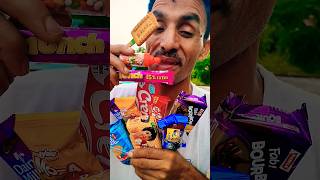 Munch chocolate 🍫 aur Parle G biscuit 🍪kitkatbourbondairymilklollipopgoodaycremixshortfeed [upl. by Isman]