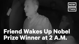 Caught on Camera Neighbor Wakes Up Nobel Prize Winner  NowThis [upl. by Cornel]