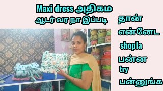 maxi dress cutting and stitching video in tamil maxi  motivationuvfashion [upl. by Atnek]