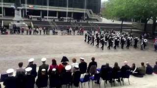 HMS Drake Devonport Royal Naval Volunteer Band Marching Display 2016 [upl. by Sueaddaht]