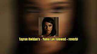 Tayron Kwidans  Yuma Luv slowed  reverb [upl. by Shaffert7]