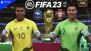 RONALDO or MBAPPE Who is better golkeeper PORTUGAL vs FRANCE FIFA  PS 4K [upl. by Adnaloj979]