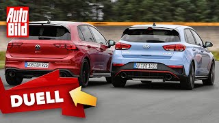 VW Golf 8 GTI Clubsport 45 vs Hyundai i30 N Performance 2021  Das Duell mit Dennis Petermann [upl. by Pinebrook]