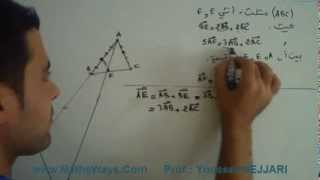 calcul vectoriel الحساب المتجهي تمرين 1من فرض محروس [upl. by Cristionna]