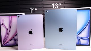 2024 iPad Air 11quot vs 13quot Unboxing amp Comparison  Purple amp Blue [upl. by Gimble]