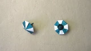 Origami Instructions Spinning Top Manpei Arai [upl. by Damek518]