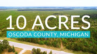 10 Acres Vacant Land For Sale in Oscoda County Michigan [upl. by Alyk560]