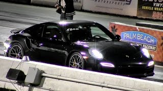 Fastest 2014 Porsche 991 Turbo S  104  132 mph  14 mile Drag Video  Road Test TV ® [upl. by Edvard]