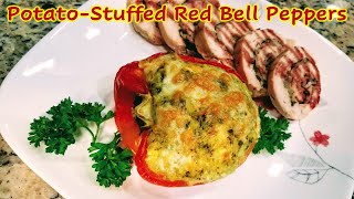 POTATO STUFFED PEPPERS Cheap Healthy Meals [upl. by Robaina]