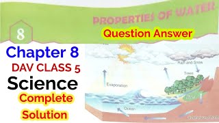 DAV Class 5 science Chapter 8 Properties of Water Question Answer DAV Class 5 science solution [upl. by Jewel232]