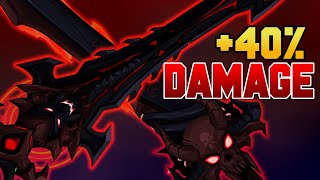 AQW FiendShard New Damage Boosting Items Nulgath Birthday Merge Shop  Item Showcase [upl. by Arrahs]