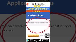 how to check BOB credit card status check creditcard shorts [upl. by Tichonn]