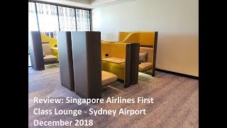 Review Singapore Airlines First Class Lounge Sydney Airport in 4K [upl. by Senalda960]