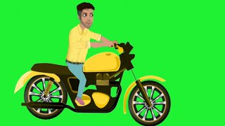 cartoon green screen baike mangreen screen cartoon videocopyright free [upl. by Dragon]