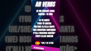 🎶 Learn Spanish AR Verb Conjugation  Cantar Song 🎶 [upl. by Adnovaj578]