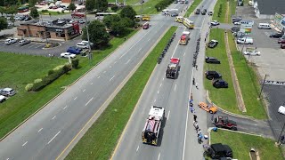 Firefighter Brice C Trossbach Funeral RAW Video  No Audio [upl. by Dacia963]