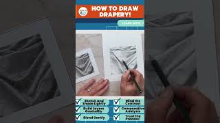 Drawing and shading drapery is an easy high school art lesson idea for beginners artlesson [upl. by Mirna]