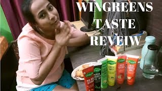 WINGREENS SAUCESTASTE REVIEWASMR BY PRIYANKA BUZZTUBE [upl. by Sugihara]