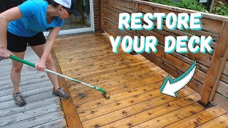 Restore Your Deck  Make an old weathered deck look like new again [upl. by Pittel]