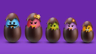 The Finger Family Easter Chocolate Egg Family Nursery Rhyme  Easter Finger Family Songs [upl. by Alyakem324]