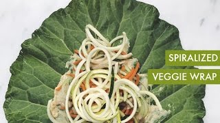 Spiralized Veggie Wrap  Spiralizer Recipe [upl. by Raual]