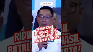 Ridwan Kamil Batal Gugat Hasil Pilkada Jakarta Ada Apa di Baliknya [upl. by Holey]