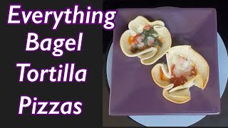 Easy mini everything bagel tortilla pizzas [upl. by Cote]