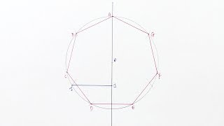 construct a regular heptagon inside a circle StepbyStepApproximate drawing [upl. by Aicilev]