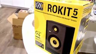 KRK Rokit 5 G4 Studio Monitors Unboxing [upl. by Adnawot209]