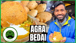 Best Bedai Breakfast in Agra Street Food  Veggie Paaji [upl. by Anisamot]