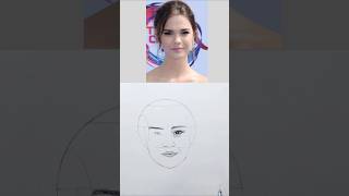 Draw a face with loomis method shorts youtubeshorts drawingtechniques artwork howtodraw [upl. by Nyladnohr]