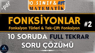 10Sınıf Fonksiyonlar Soru Çözümü ve Full tekrar [upl. by Idnim]