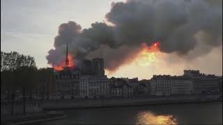 The famed Notre Dame Cathedral in Paris is on fire [upl. by Nylecyoj]