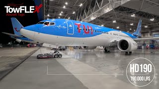 TowFLEXX HD190  Boeing 737800  Electric Remote Controlled Aircraft Tug [upl. by Aillil]