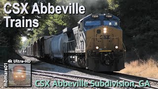 8Y4k The Struggle Up the Grade CSX Abbeville Trains CSX Abbeville Subdivision GA 10212024 [upl. by Enilrahc116]