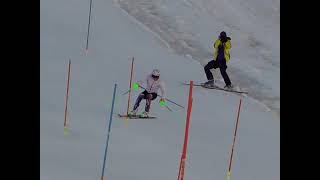 Henrik Kristoffersen slalom training in SaasFee Summer 2021 [upl. by Ennaylloh]