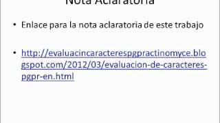 Evaluación caracteres PGPR Actinomicetos hongos formadores de micorriza [upl. by Garry536]