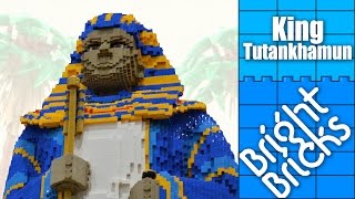 Giant LEGO King Tutankhamun  Bright Bricks Timelapse [upl. by Magdau]