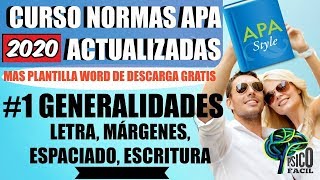 Normas APA 2024 LA MAS ACTUALIZADA  1 Generalidades  Formato APA Word [upl. by Ellehcal903]