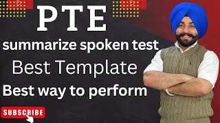 PTE listening summary summarize spoken text Template best way to perform in 2024  Gurwinder sir [upl. by Stoll]