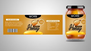 How to Create a Simple Honey Label Design in Photoshop [upl. by Zandra534]