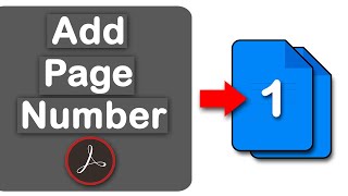 How to add page numbers in pdf document using Adobe Acrobat Pro DC [upl. by Enihpad84]