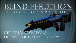 Destiny  Blind Perdition from Crucible Bounty  PVP Gameplay Review [upl. by Bassett]